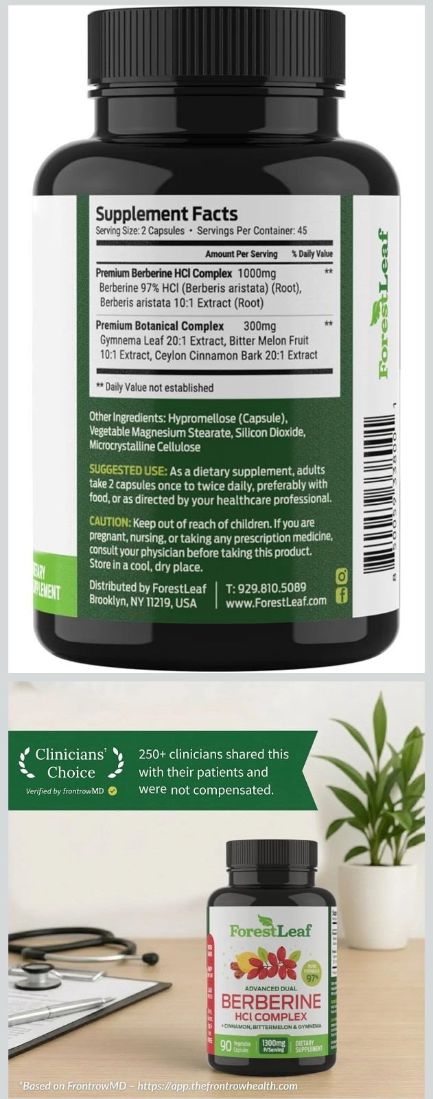 Advanced Dual Berberine HCl Complex 1300mg Vegan 90 Caps Weight Exp 06/27