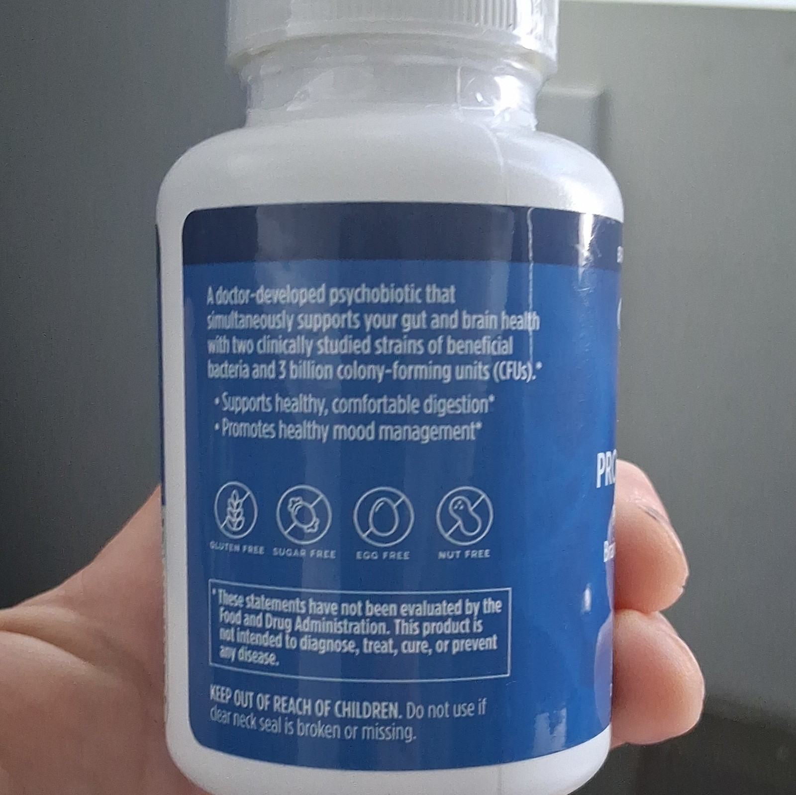 brainMD ProBRAINbiotics Probiotic Digestive Support Gluten Free 60 Capsules