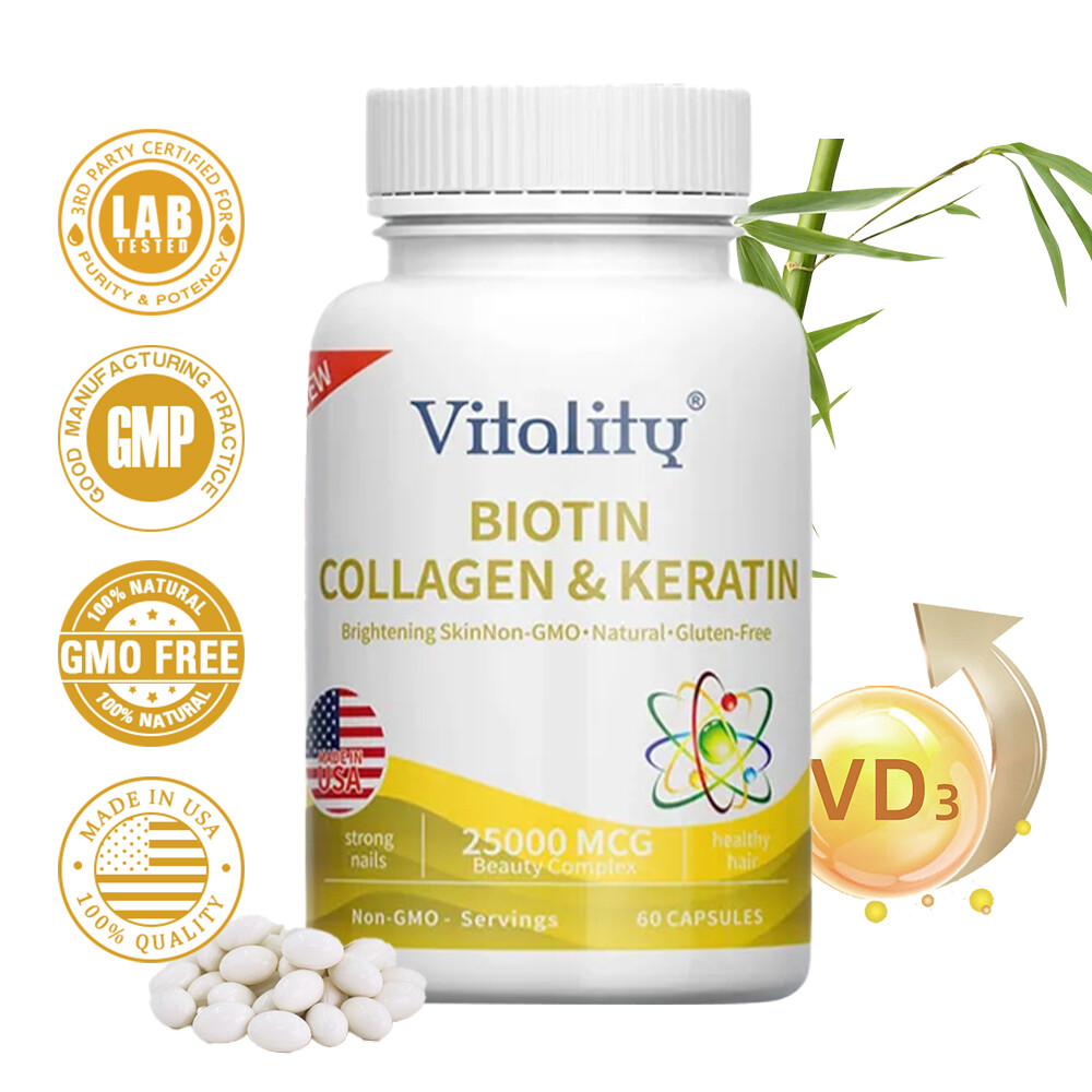 Hair, Skin and Nails – Biotin, Collagen, Keratin – Anti-aging, Antioxidant