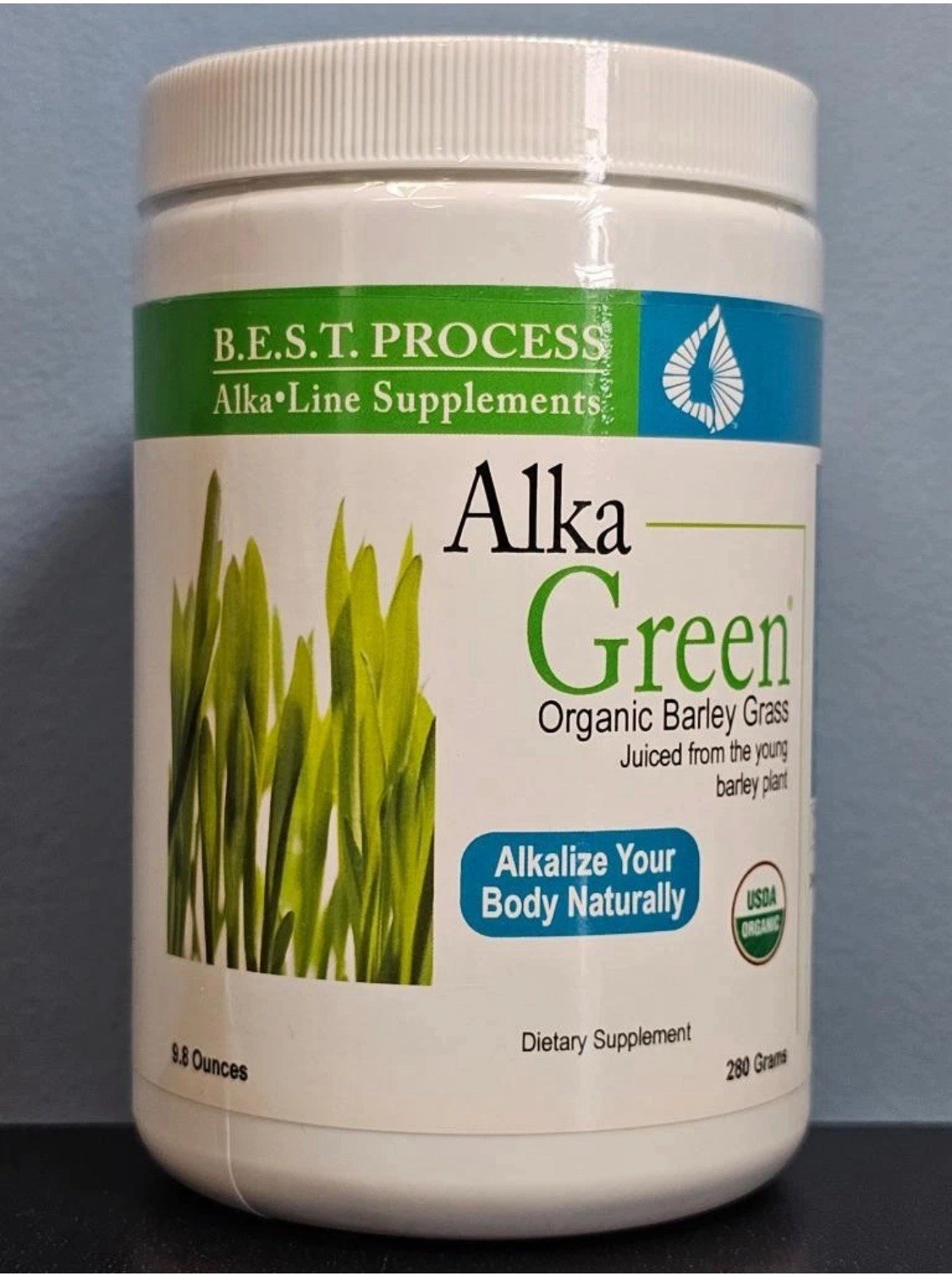 Morter B.E.S.T. BEST Process Alka Green Organic Barley Grass 9.8 oz NEW Exp 5/26