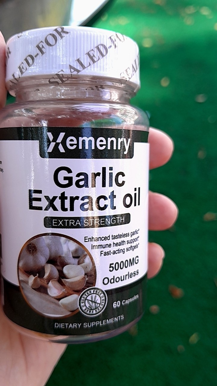 Garlic Oil Capsules 5000mg – 60 Rapid Release Softgels | Organic Garlic Extract