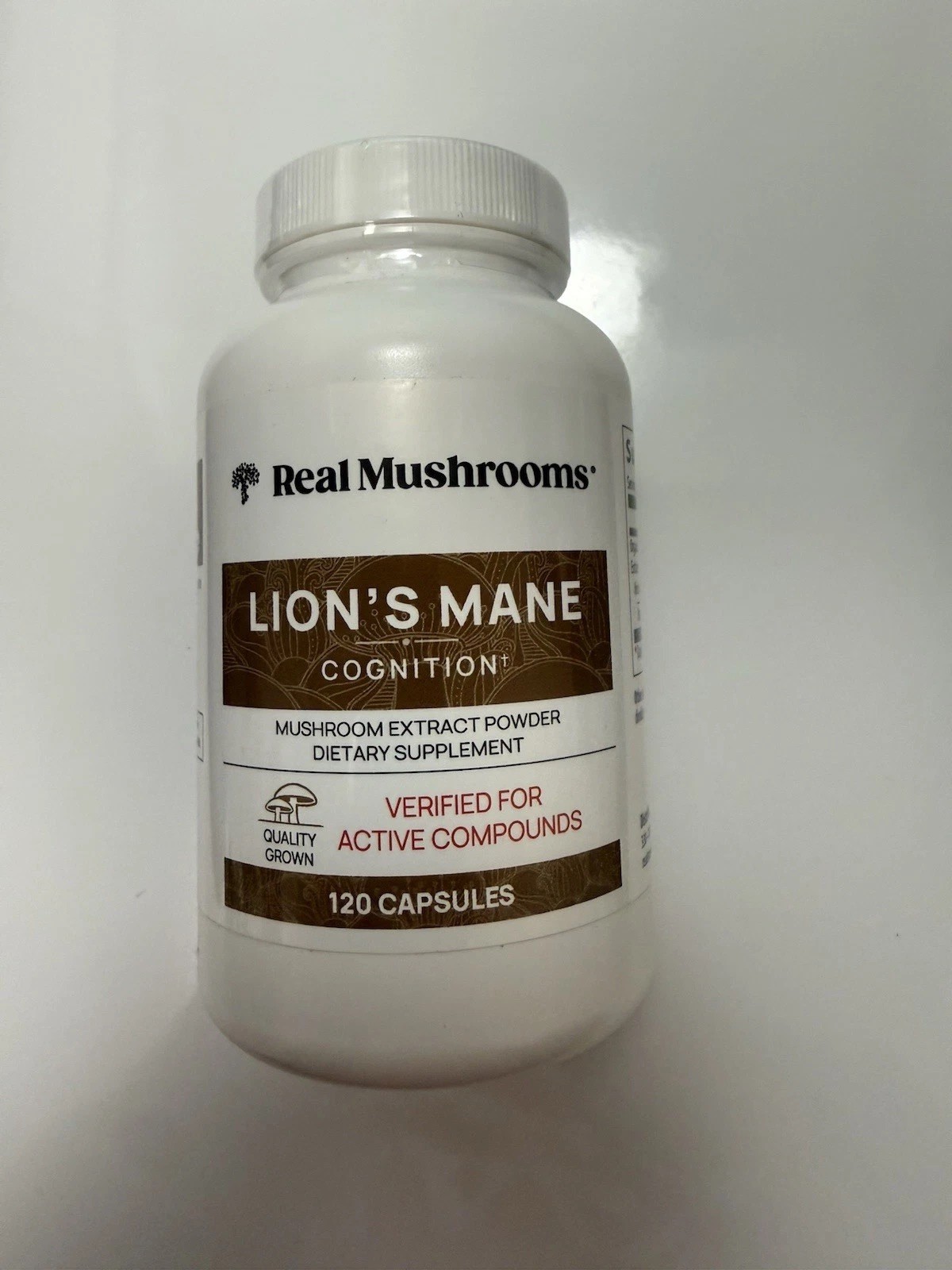 Real Mushrooms Lion’s Mane Cognition 120 Capsules Organic Exp 06/27 NEW