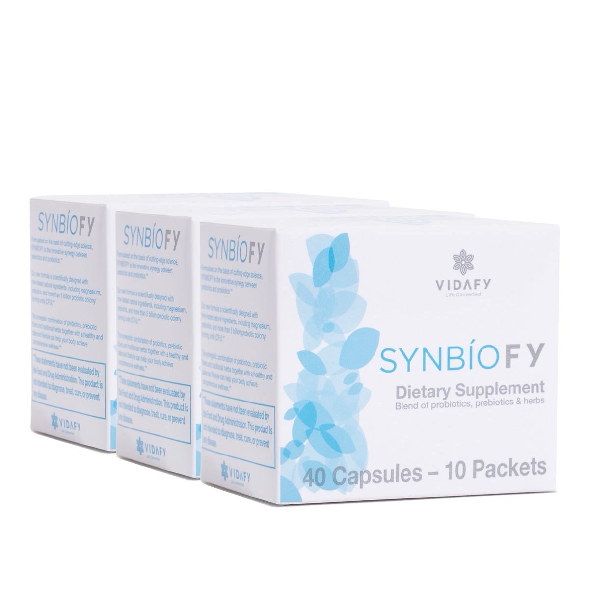 Vidafy Synbiofy Dietary Supplement, Prebiotics & Herbs – 40 Caps Exp 10/2026