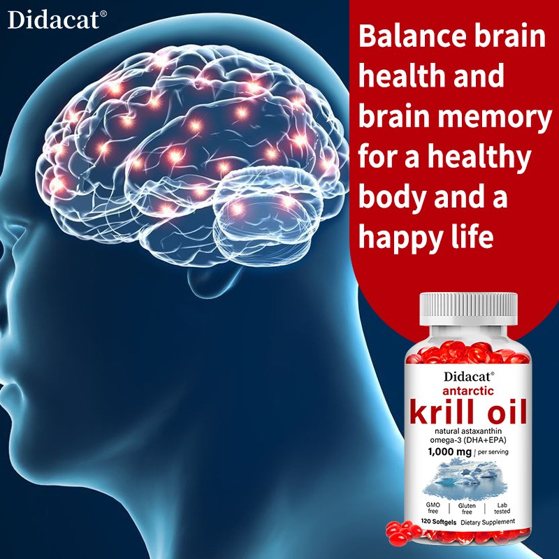 Antarctic Krill Oil 1000mg Softgels – with Omega-3 EPA, DHA & Astaxanthin