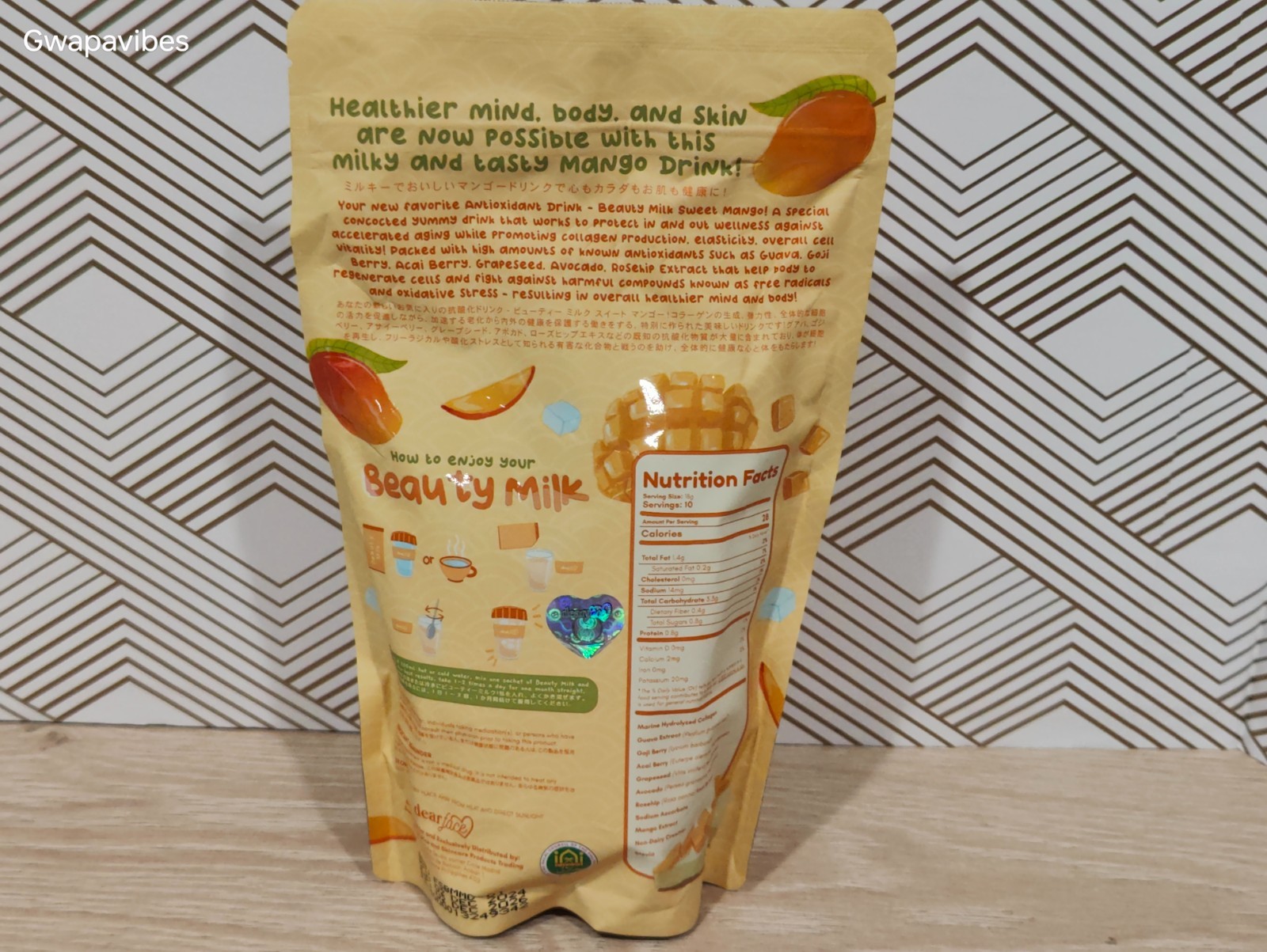 Dear Face Beauty Milk Premium Japanese Sweet Mango Antioxidant Drink – US Seller