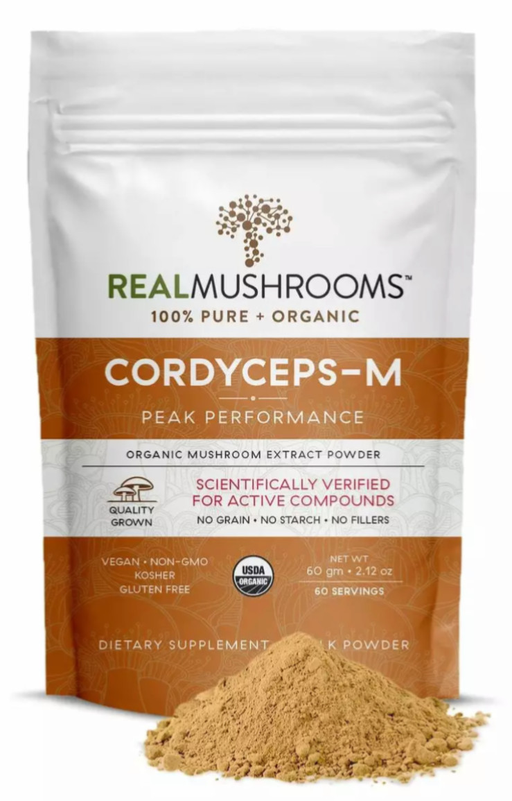2 PACK Real Mushrooms Organic Cordyceps Mushroom Extract Powder Peak Vegan NEW