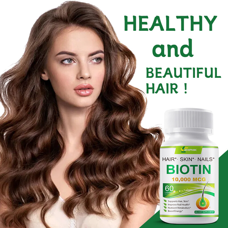 Biotin capsules help with metabolism skin and nail health nervous system 60pcs
