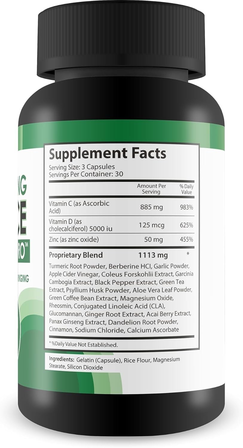 Hearing, Ear Ringing & Tinnitus Relief Supplement Turmeric Aloe Ginger CLA Acai