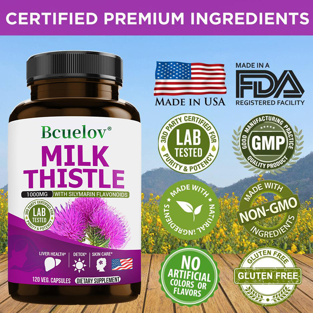 Milk Thistle Extract Support Liver Detoxification Repair Liver Cells Antioxidant