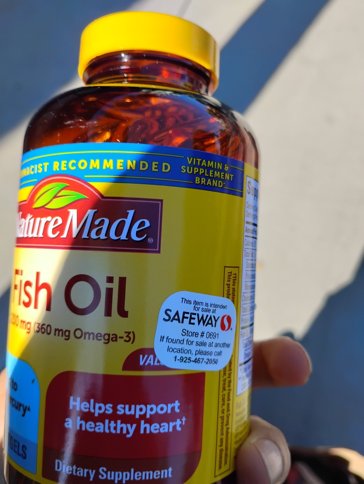 Nature Made Fish Oil 1200 mg, 360 mg OMEGA-3 300 Softgels (Exp 7/28)