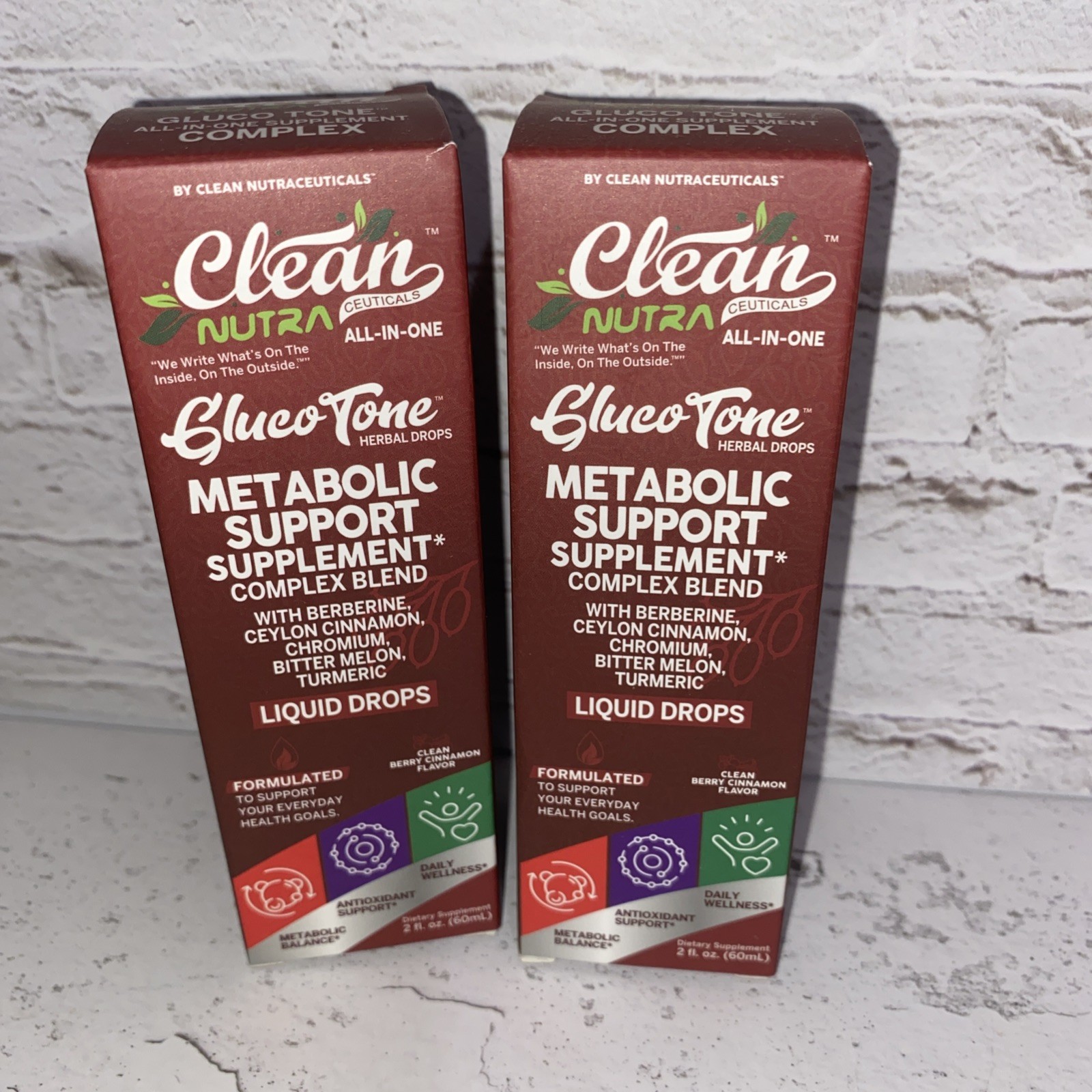 Clean nutra 2 pack! Gluco tone, metabolic support supplement. Free shipping