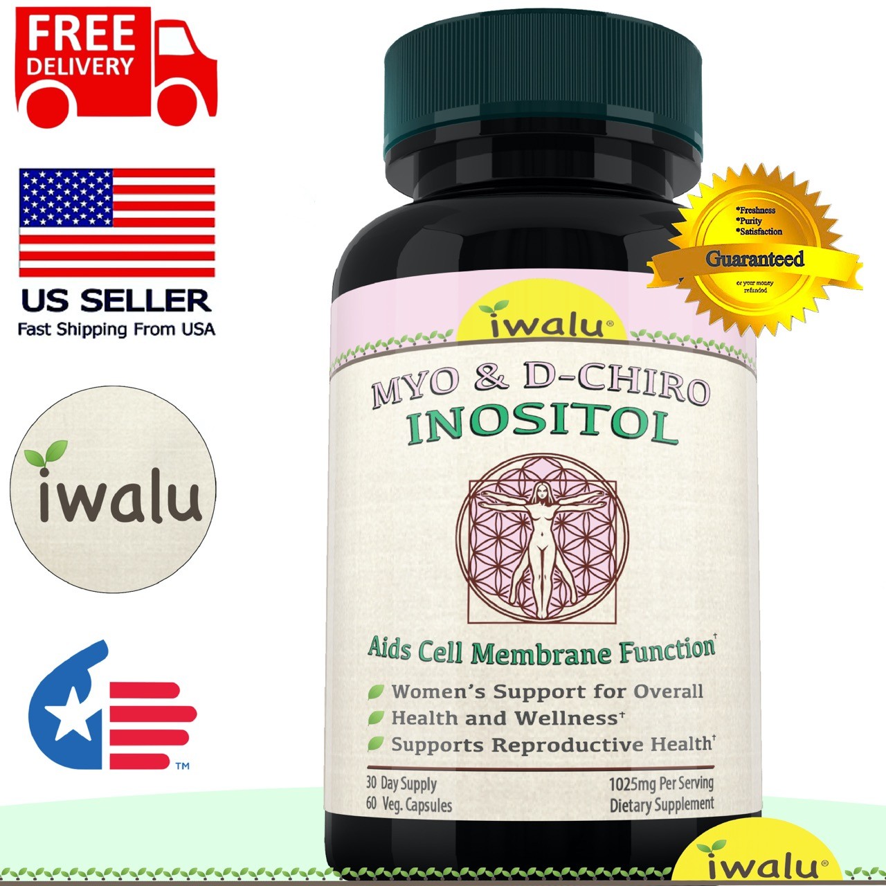 Best Cortisol Supplements For Weight Loss IWALU Inositol *FREE SHIPPING Same Day