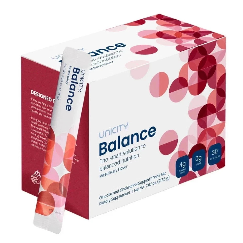 Unicity BALANCE 30 Packets/Stick Packs MIXED BERRY Exp 2028, New Sealed Box