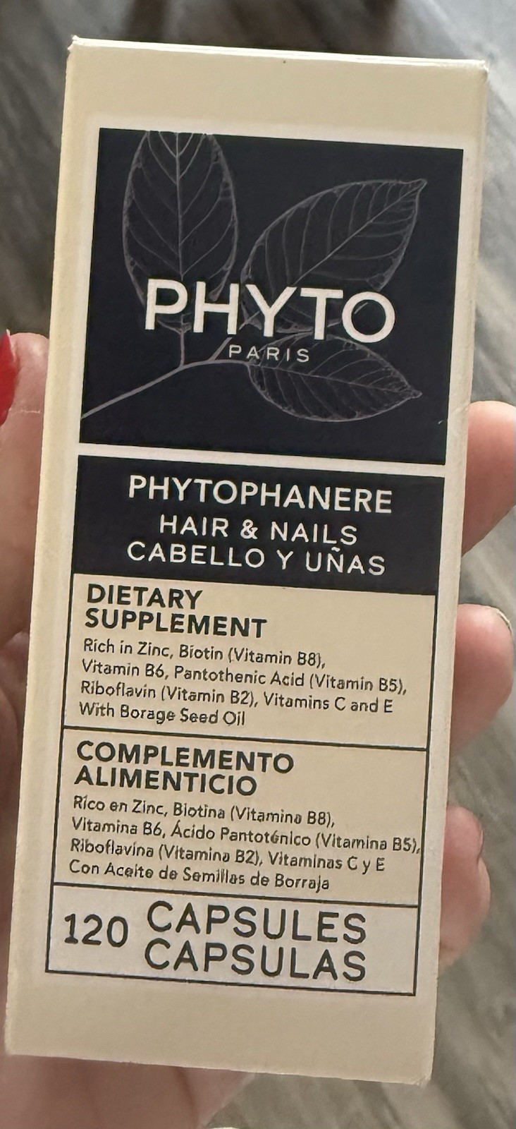 PHYTO Phytophanere Hair Growth & Nail Health Supplement, 120 Capsules