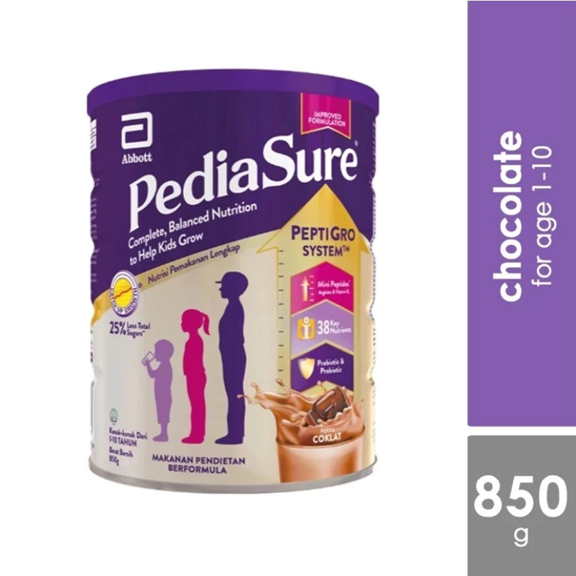Abbott Pedia Sure 10+ Chocolate 10-15 Yrs Old Optiheight Increase 850g (2unit)