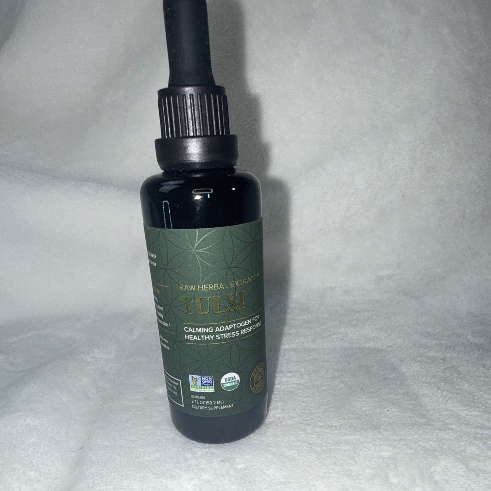Global Healing Center Tulsi Herbal Extract Stress Support Liquid Drops 2 fl oz