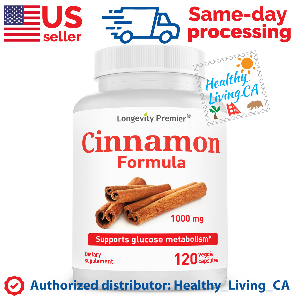 Longevity Cinnamon Formula: Support Healthy Blood Sugar & Overall Wellness. 5:1