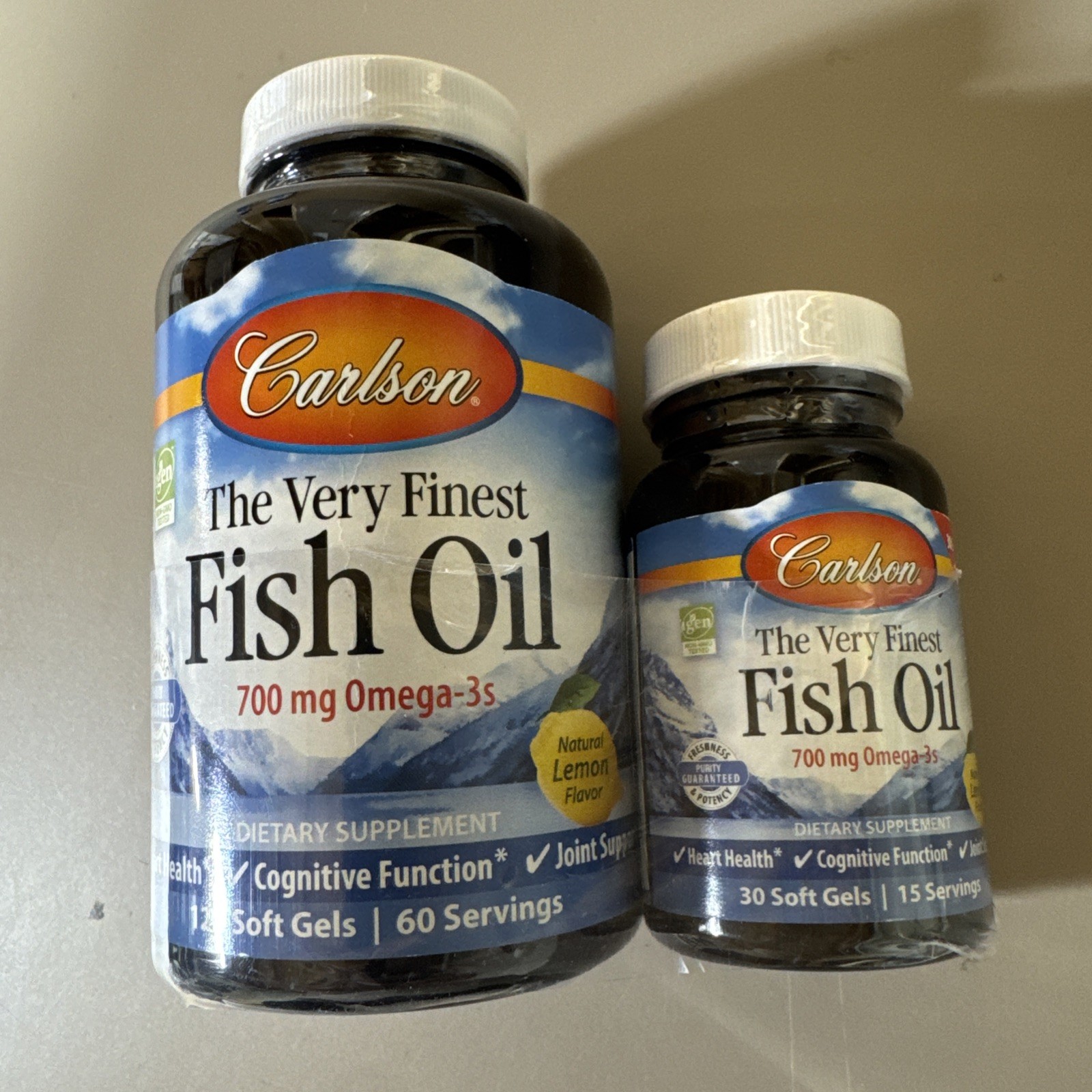 Carlson Labs Fish Oil, Lemon Flavour, 150 Soft Gel. EXP 06/27