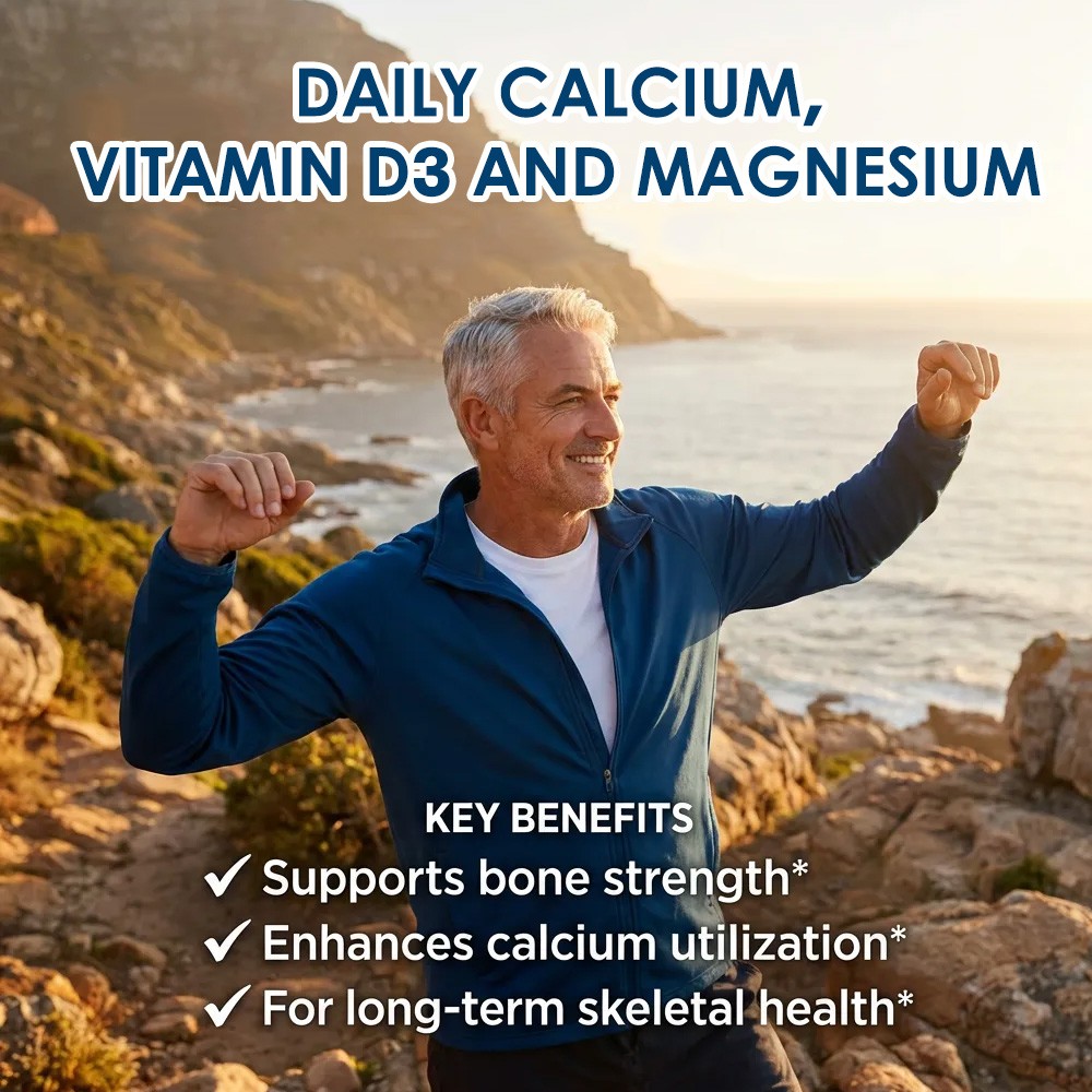 Premium Calcium Supplement | Supports Bone Health, 30/60120 Vegetarian Capsules