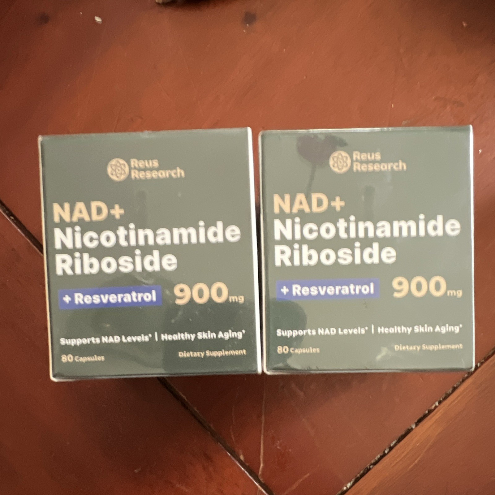 Reus Research NAD+ Nicotinamide Riboside + Resveratrol + Quercetin 900mg 80