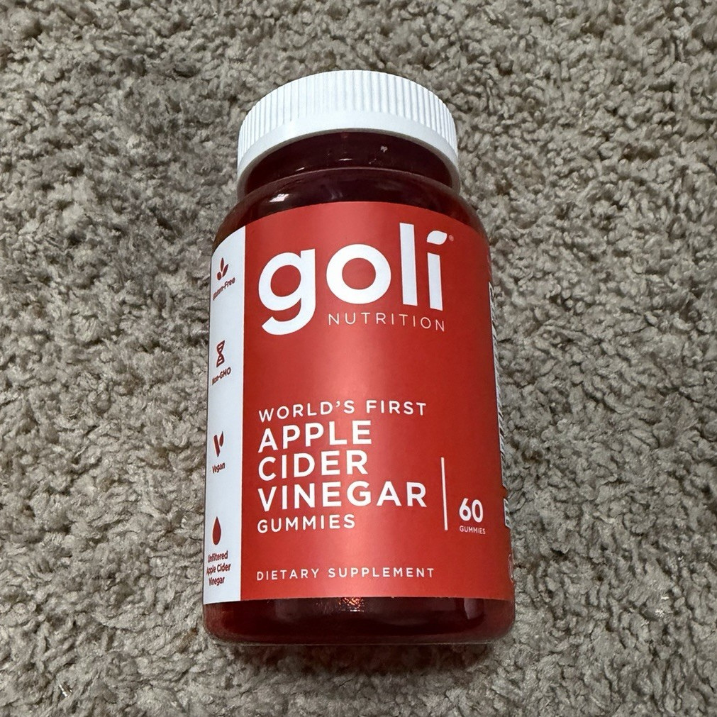 Goli Apple Cider Vinegar Gummies Vegan Digestive Support 60ct Apple Flavor
