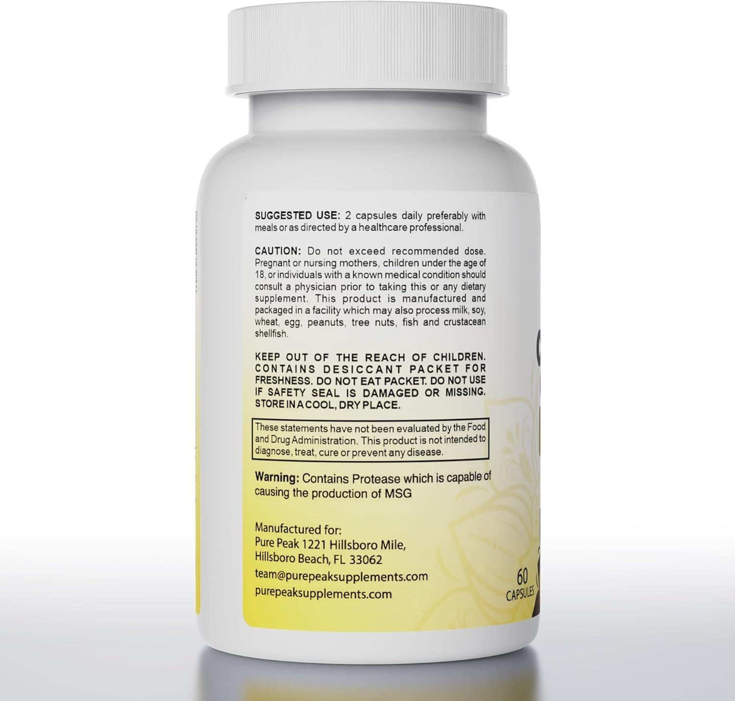 USPS Herbal Candida Detox Gut Support Caprylic Acid Oregano Wormwood Black Walnu