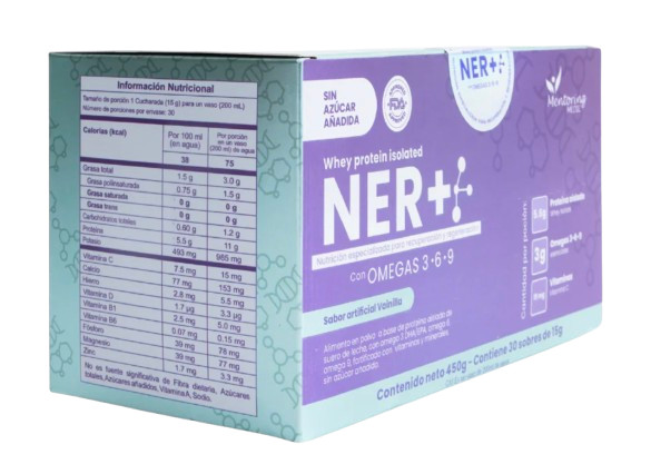 NER+ Protein: Whey Protein Supplement, 30 Sachets – Vanilla, Mentoring Medic