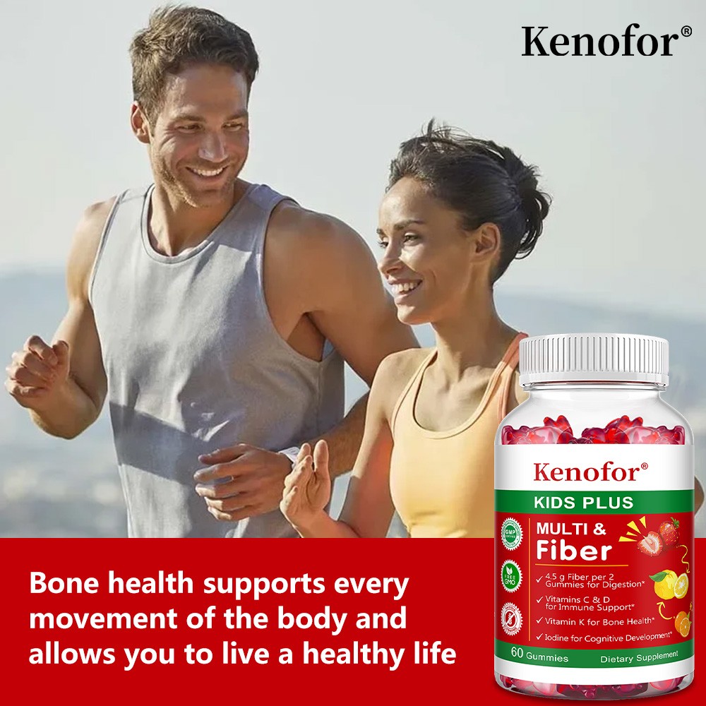 Kids Multi Fiber Supports Digestive Bone Immune System Health 60 Gummy