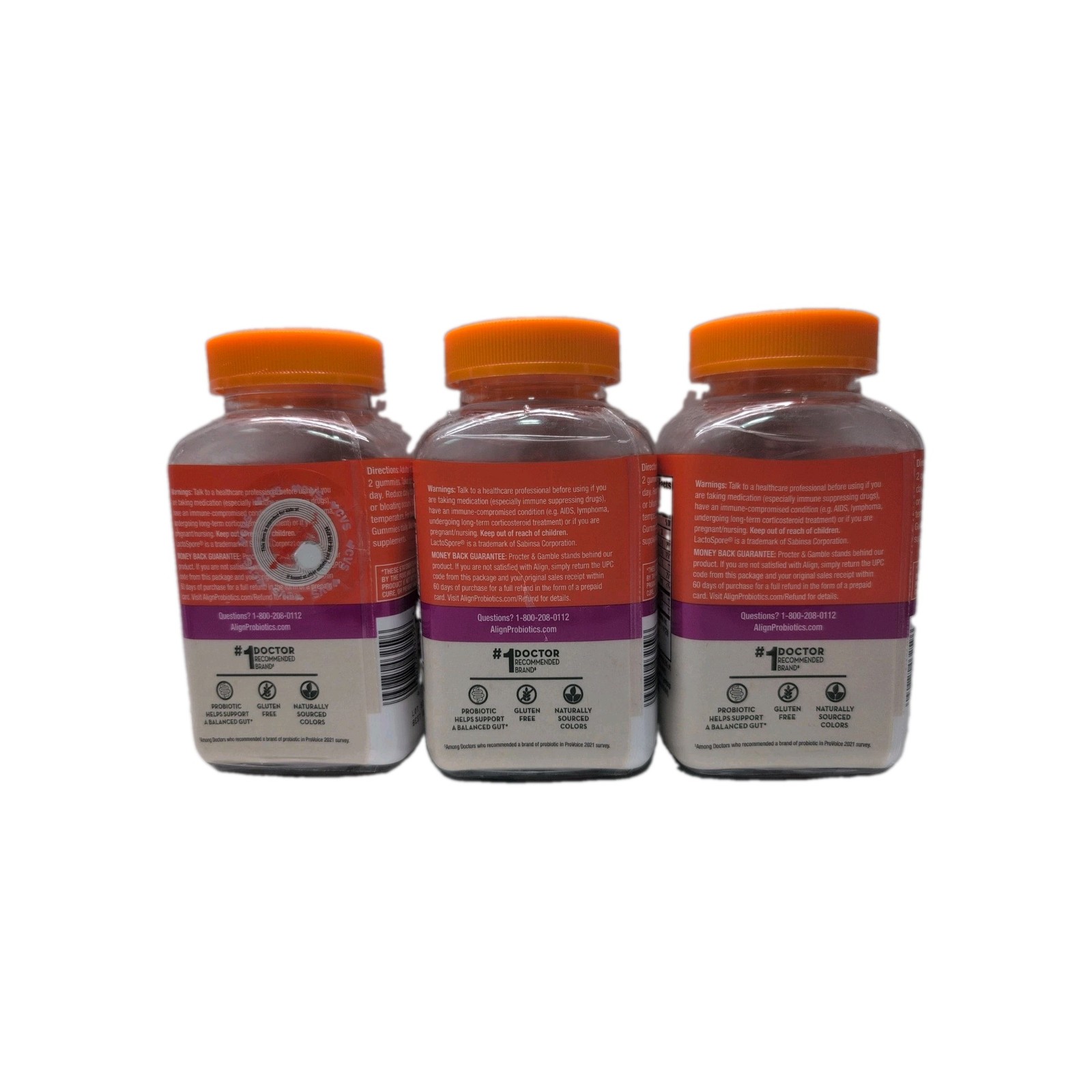 3 Align DualBiotic Prebiotic + Probiotic 3 X 90 = 270 Gummies, 07/2026