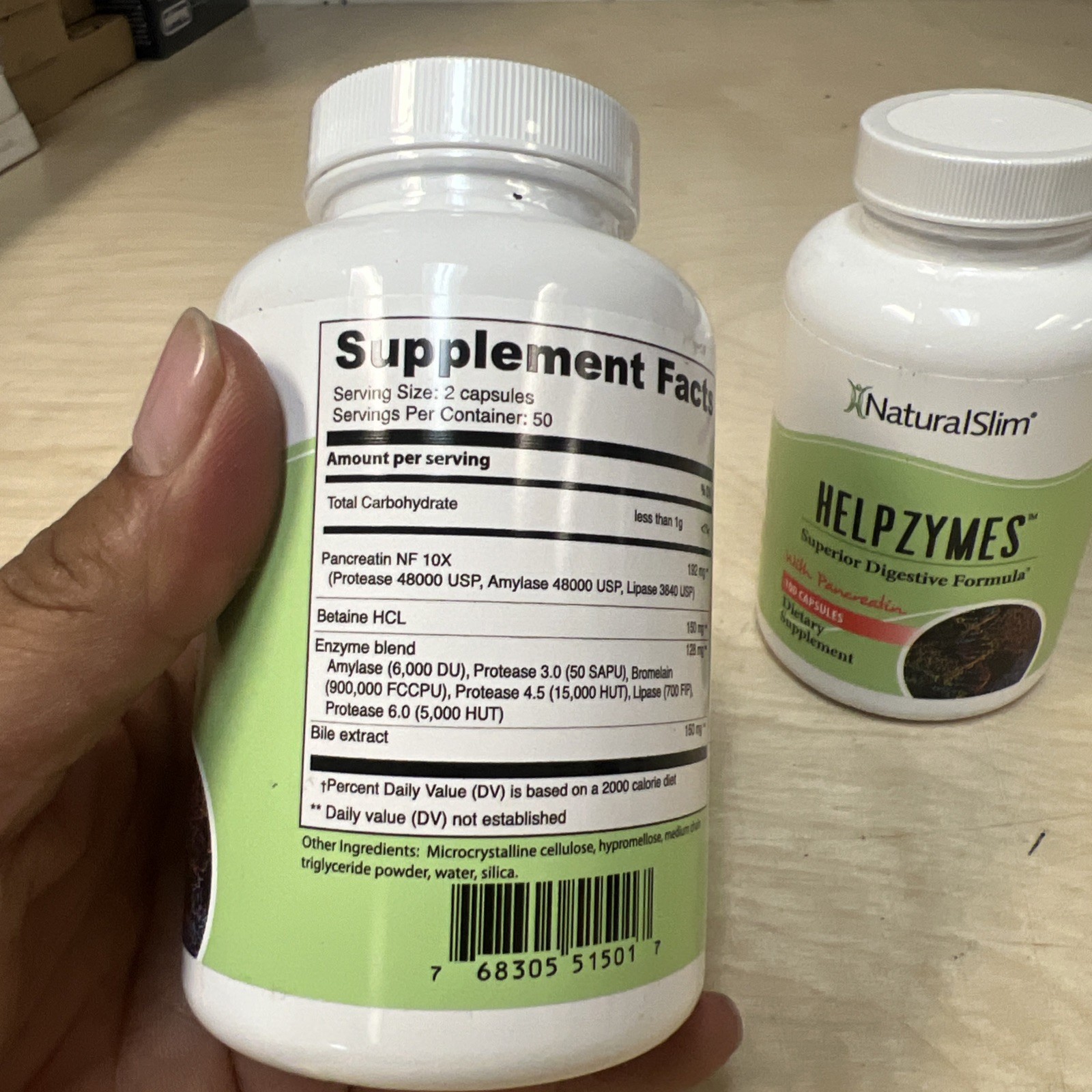 NaturalSlim Helpzymes 2-Pack Digestive Formula – Digestive Enzymes Capsules03/27