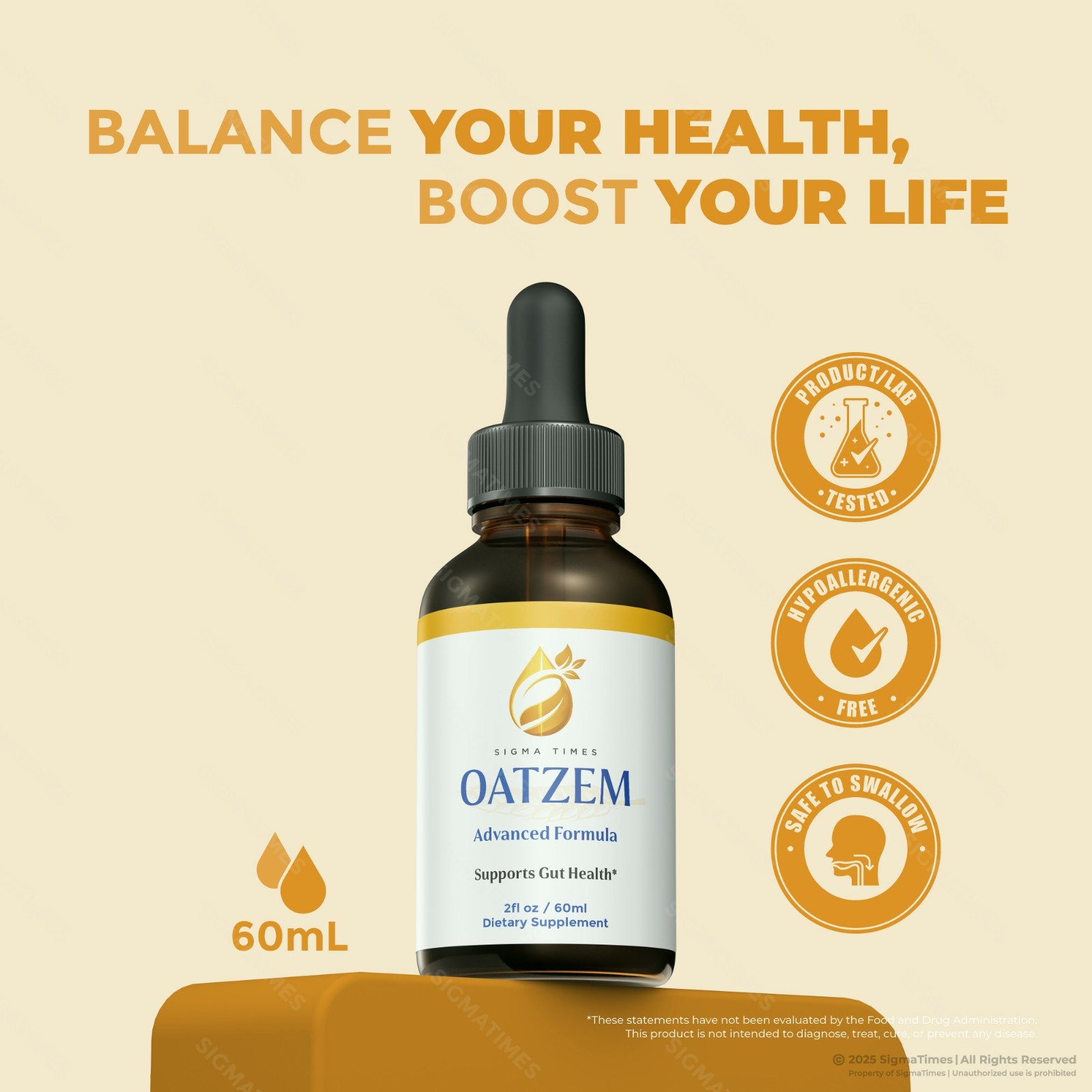 Oatzem Drops, Advanced Liquid Supplement for Weight Loss & Metabolism (30 serv)