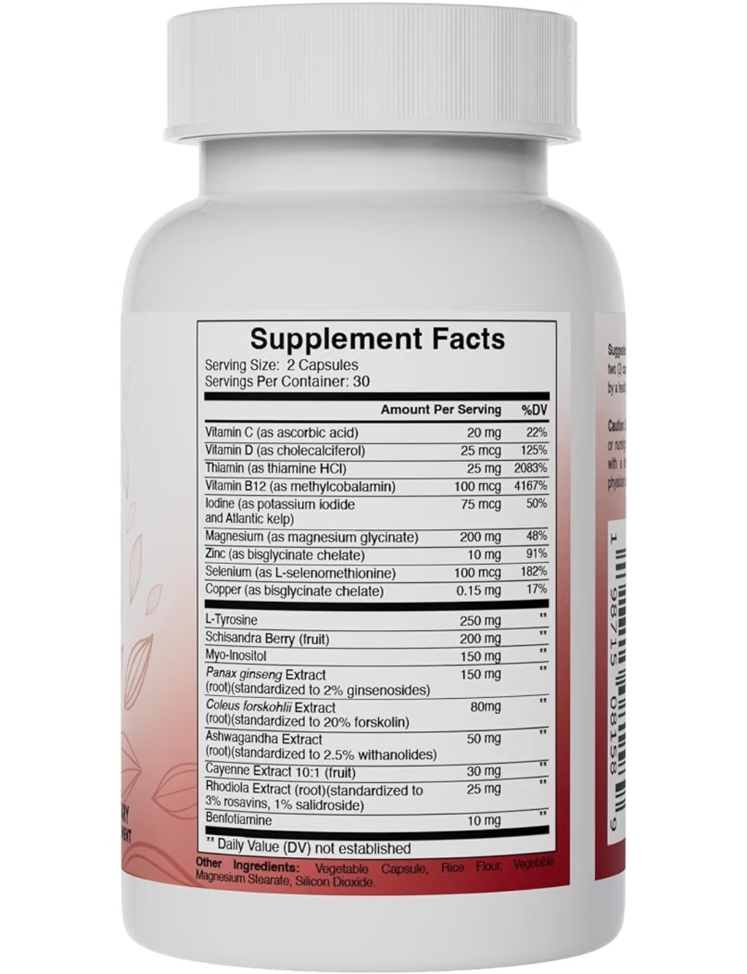 Pure Peak Thyroid Support Advanced Formula Vegetable Capsules 60 Count