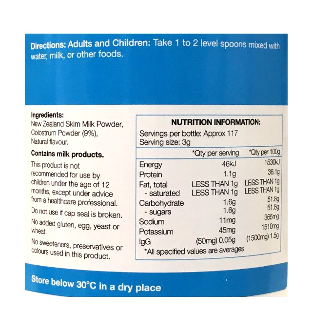 Pure Colostrum Milk Powder 350g – Family Wellness – 3 Pack