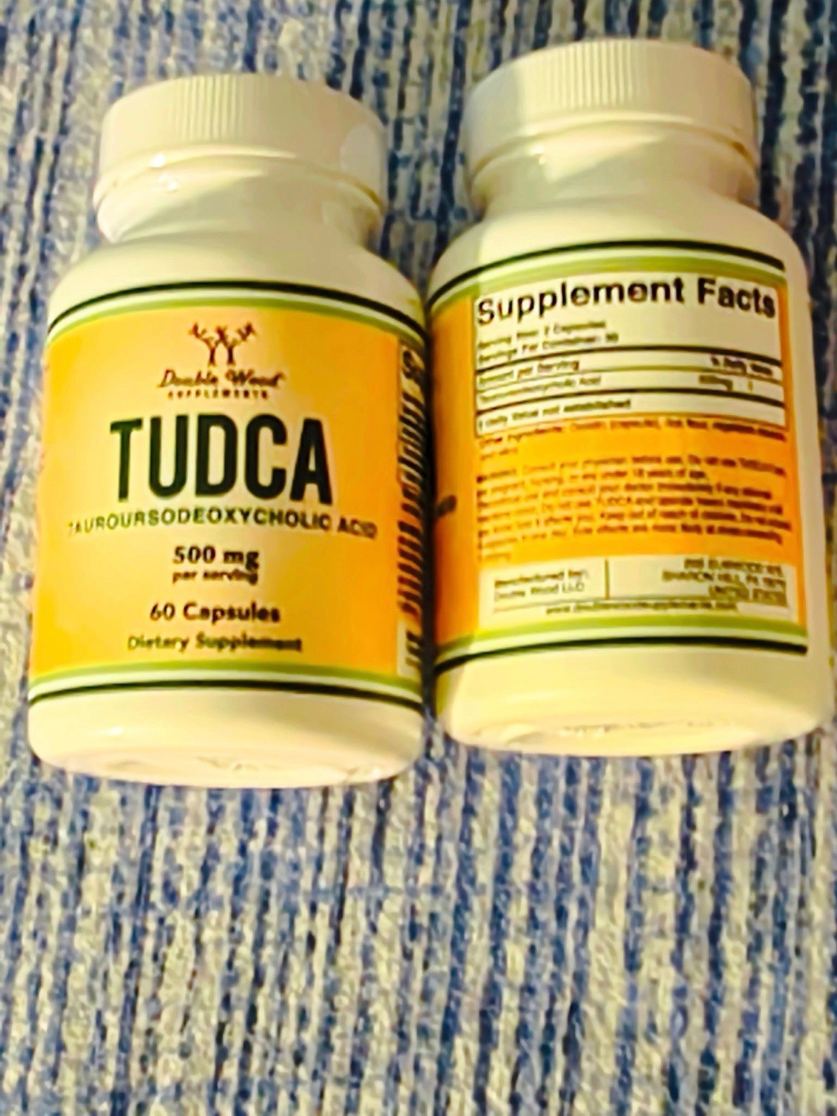 Double Wood Supplements TUDCA Tauroursodeoxycholic Acid 500mg 60 Capsules