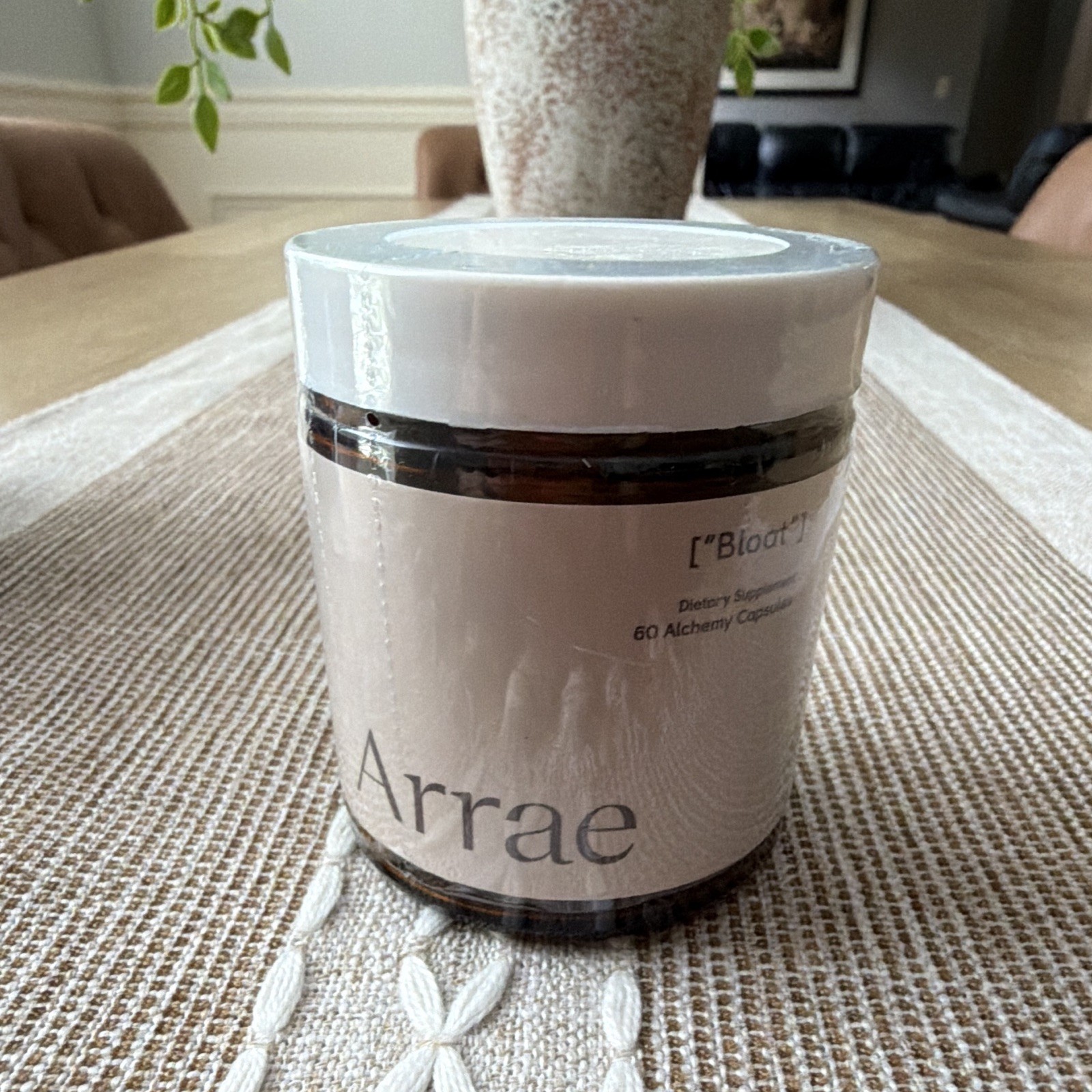 Arrae Bloat Digestive Support Capsules Ginger Lemon Balm 60ct Vegan Organic