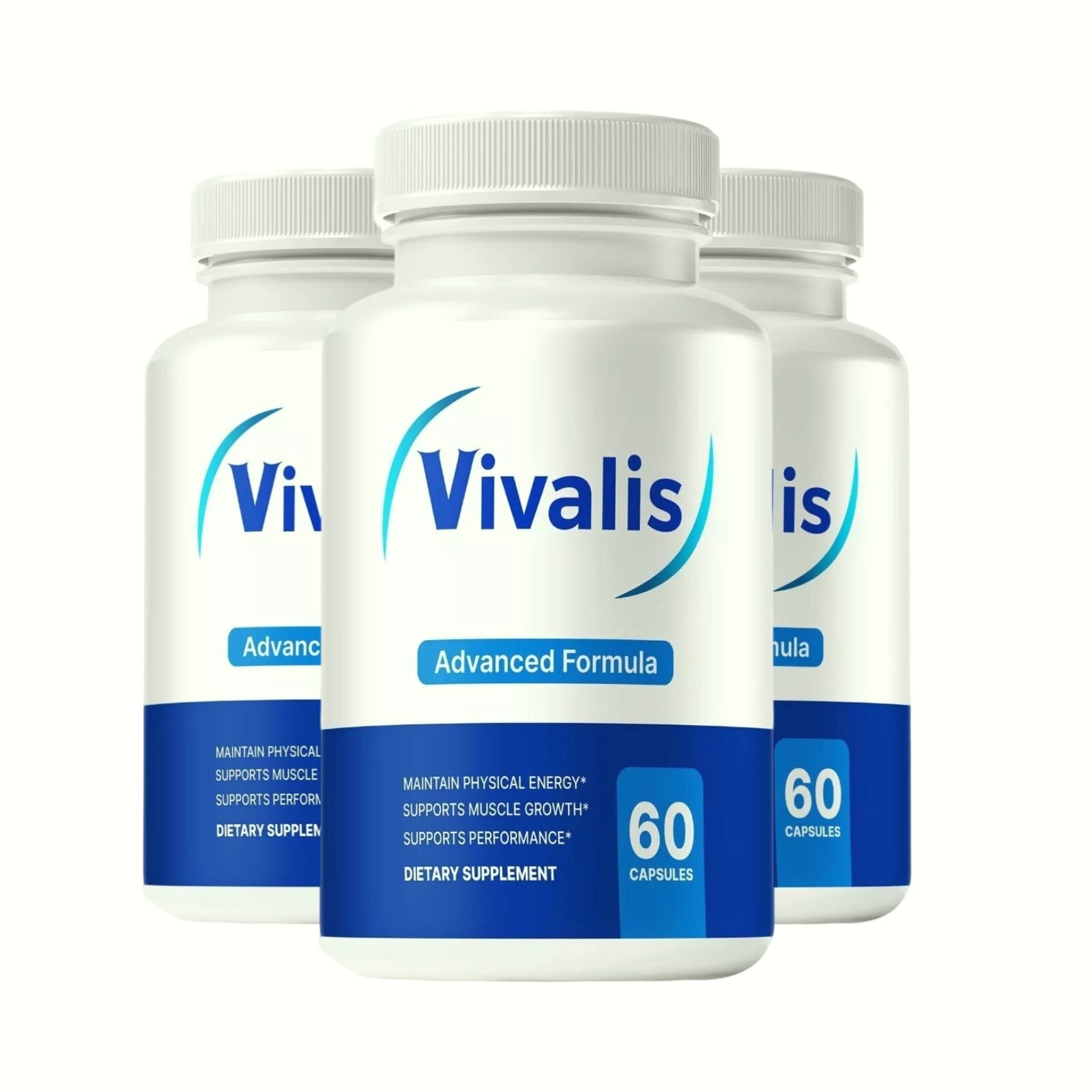 3-Pack Vivalis for Men, Vivales Natural Energy & Stamina Support – 180 Capsules