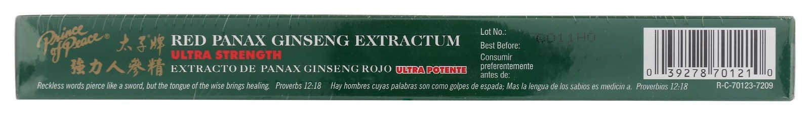 Ultra Strength Red Panax Ginseng Extract Dietary Supplement Pack Of 10