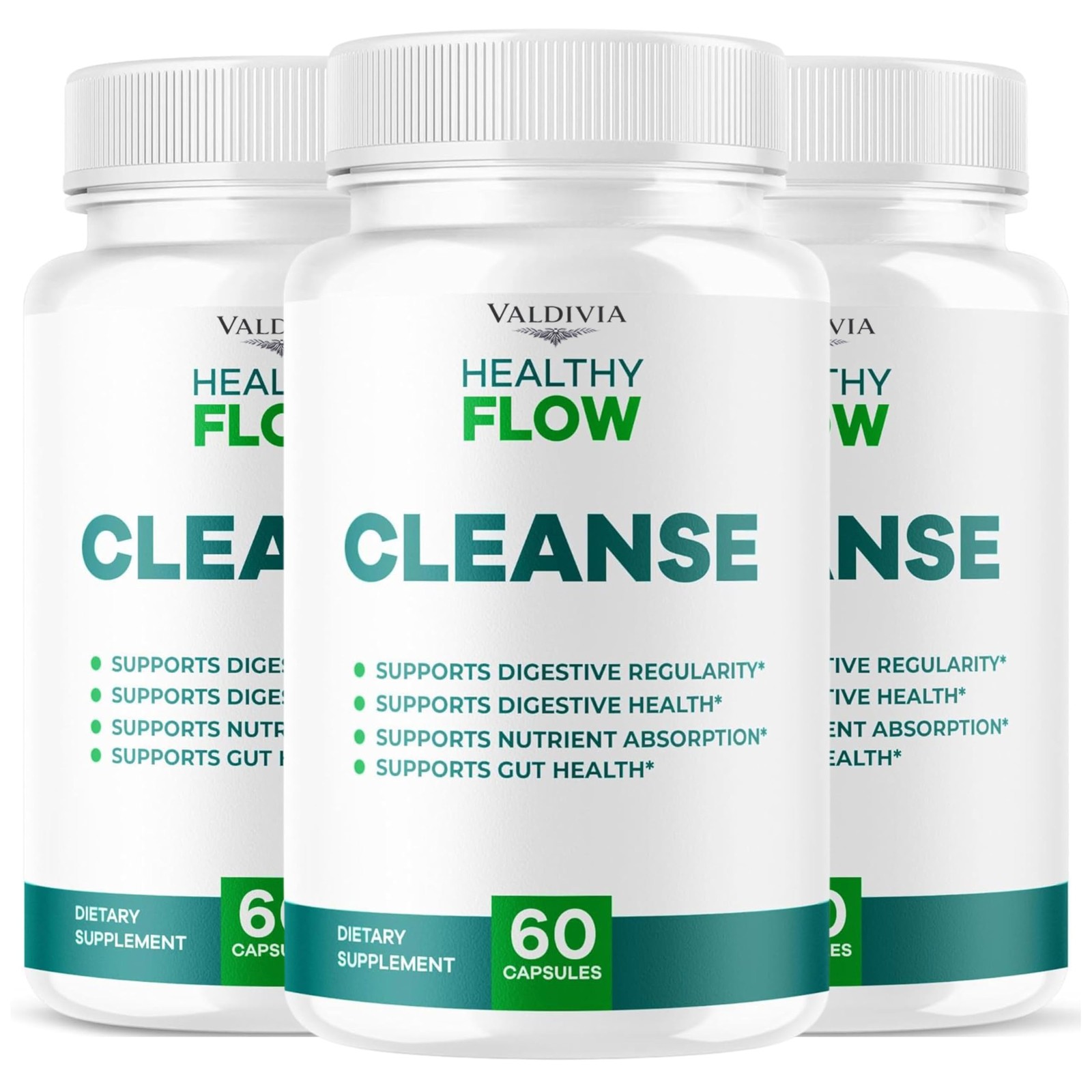 Healthy Flow Cleanse Liver Detox Supplement Capsules Natural 3 Pack 180Ct