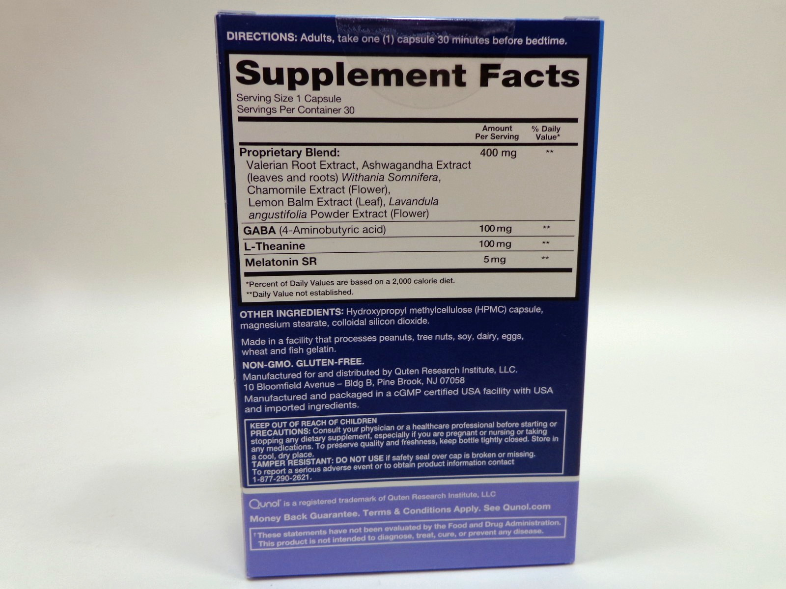 Qunol Sleep Support Complex Time Release Melatonin 30ct Exp 2/2027