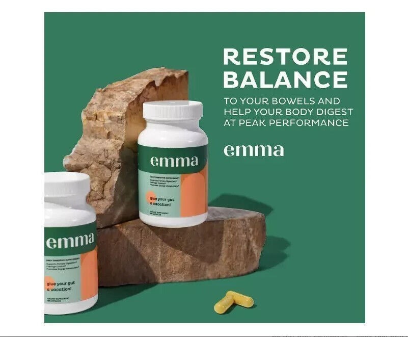 3 Pack Emma Relief Supplement Keto for Gut Bloating – 60 Capsules US
