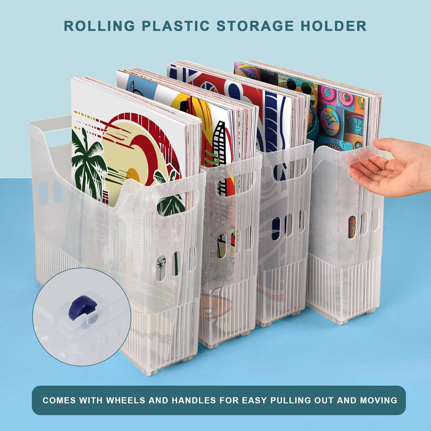 4PCS 12X12 Paper Storage, Scrapbook Paper Storage, 12X12 Paper Storage Organizer