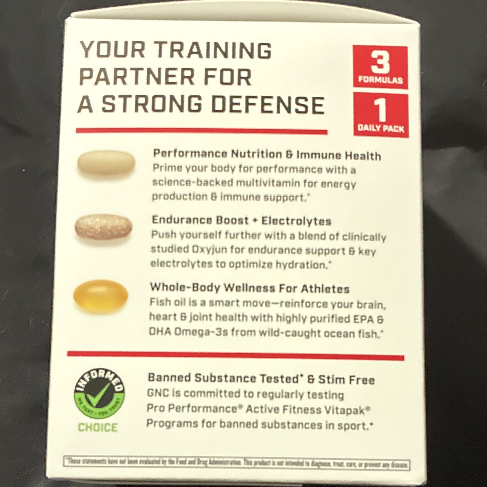 GNC Pro Performance Active Fitness Vitapak Multivitamin 30 Packs Banned Tested