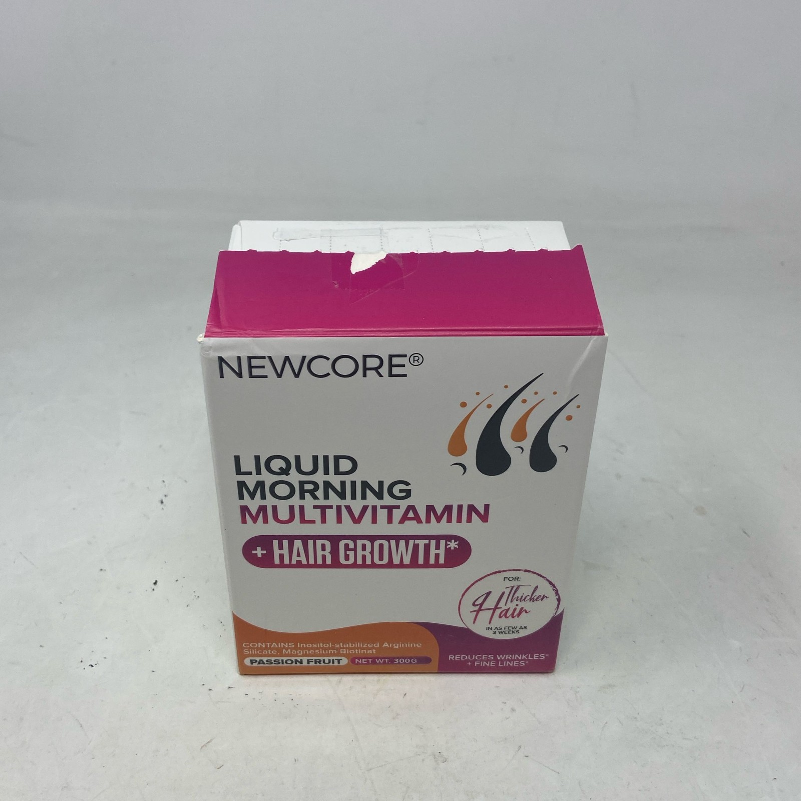 Newcore Liquid Morning Multivitamin + Hair Growth, Passion Fruit 300g
