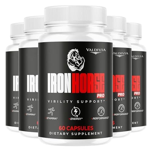 Iron Horse Iron Supplement Capsules Energy Blood Support Anemia 5 Pack 300Ct
