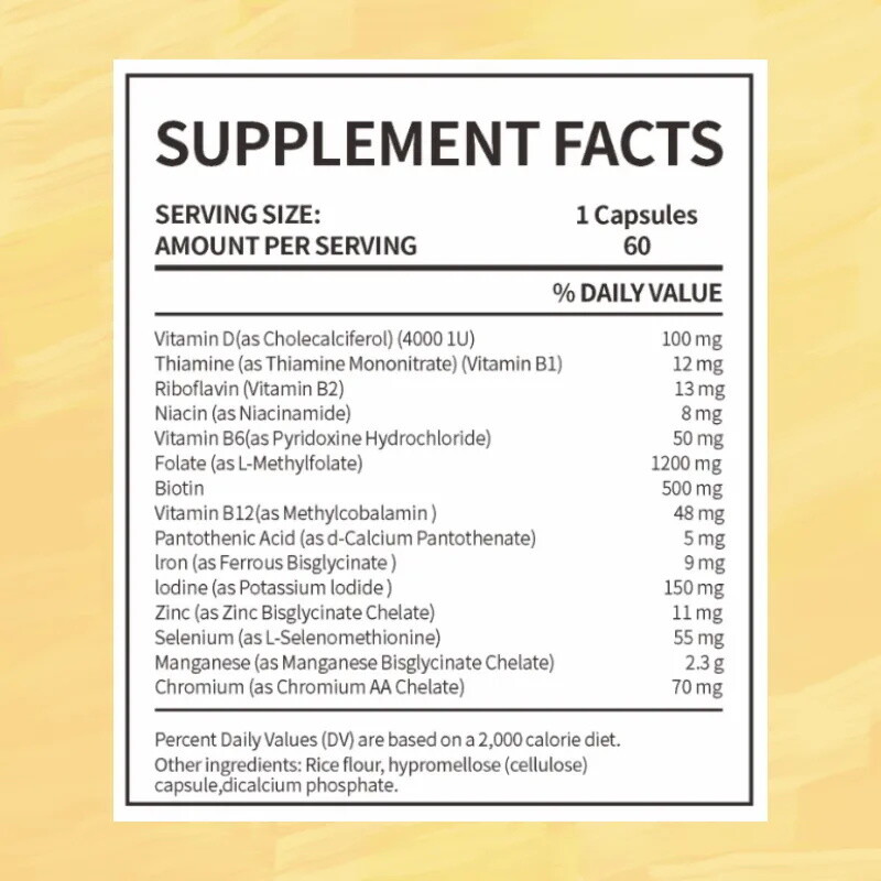 FOLIC ACID NERVE SUPPORT DNA HEALTH PRENATAL SUPPORT PROMOTE HORMONE BALANCE