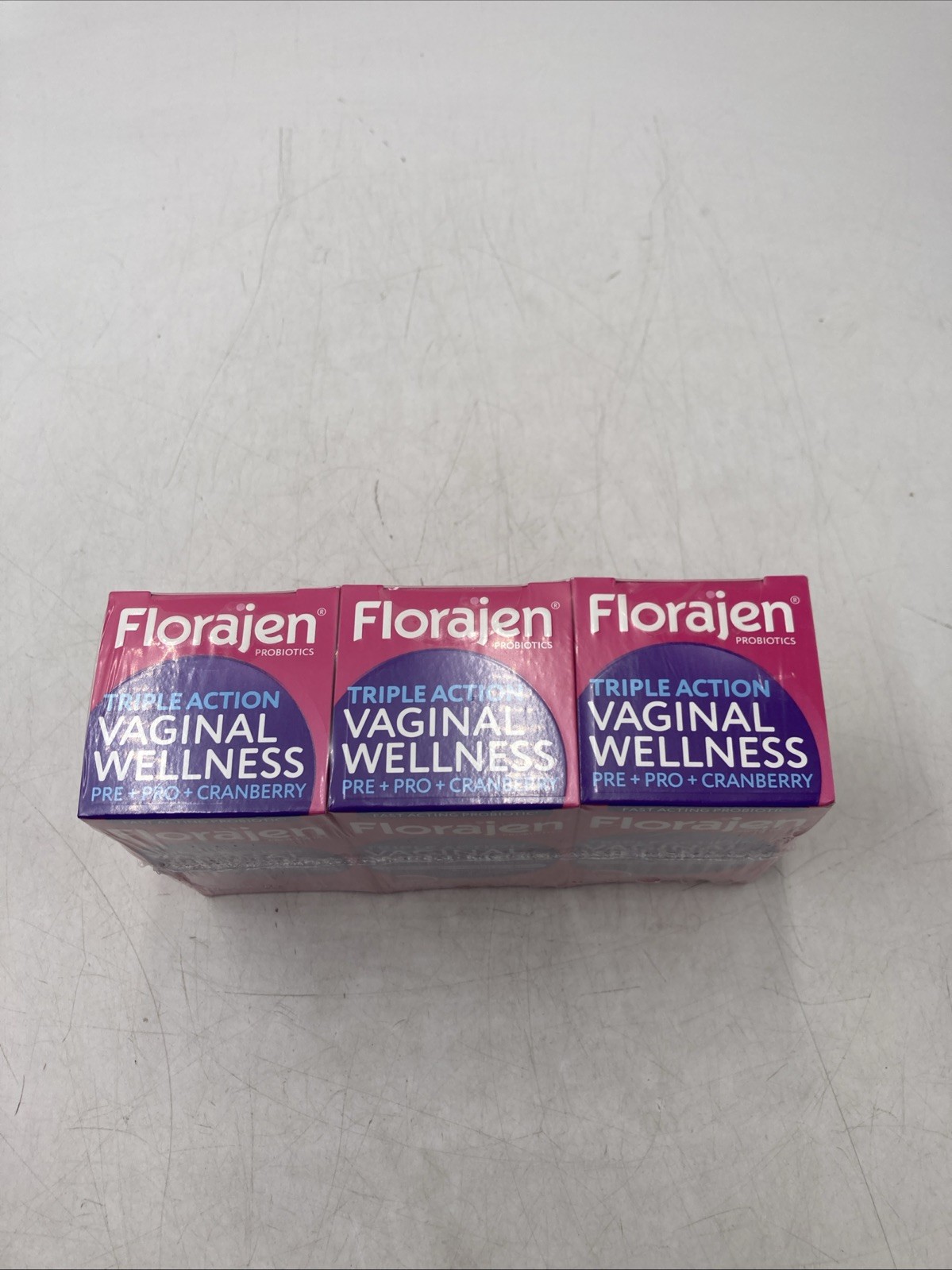 3 Pack Florajen Triple Action Womens Vaginal Wellness 30 Capsules Exp 08/27