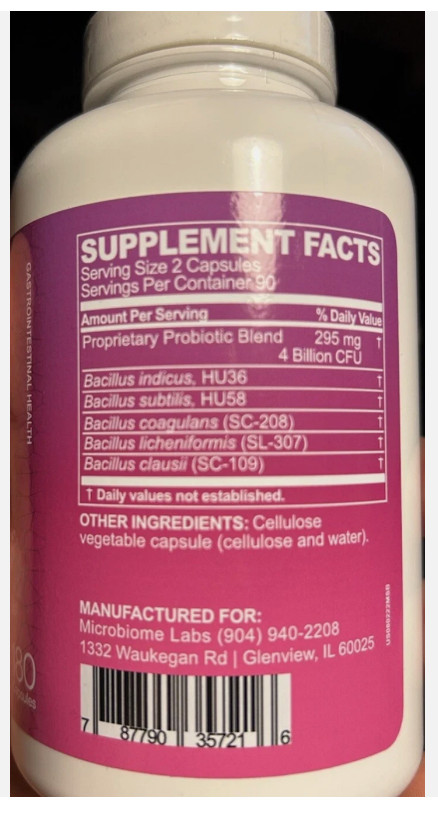 2 Packs Mega Sporebiotic 180 Capsules Microbiome Gut Health Probiotic Men Women.