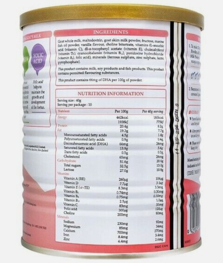 4 X 400G Karihome Mama Goat’s Milk Powder For Pregnant & Nursing Mom