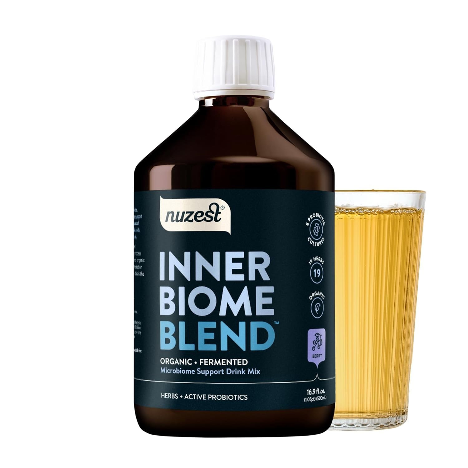 Nuzest Inner Biome Blend Prebiotic & Postbiotic Liquid Drink Mix Microbiome Supp