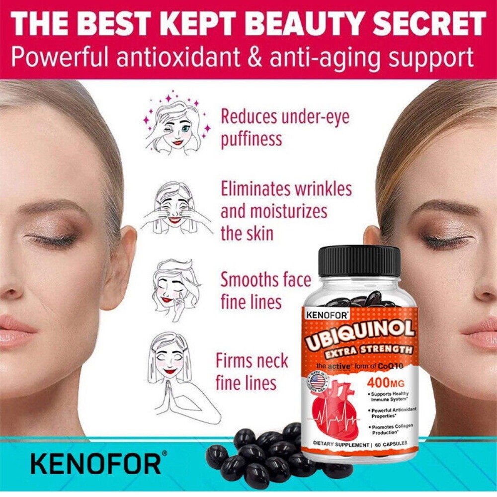 Ubiquinol Coq10 400 Mg, 60 Softgels 3x Better Absorption EXP 7/26